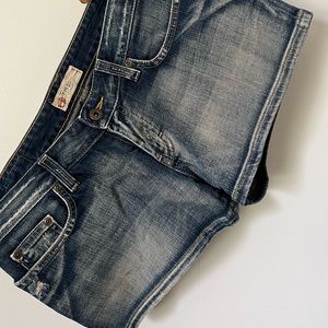 BKE Starlight Distressed Denim Shorts
